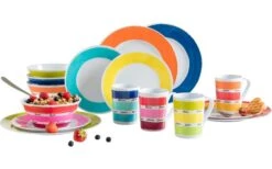 Juego De Vajilla De Melamina Flamefield Colours 16 Pcs.