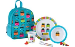 Flamefield Camper Smiles Junior Tableware Set 5 Pcs Incl. Backpack