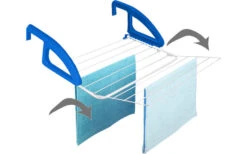 Metaltex Bries Calefacción Y Balcón Secador De Ropa Azul / Blanco -Barbacoa Suministros Tienda 352244 2435093