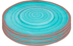 Juego De 4 Platos De Melamina Bo-Camp Azul/marrón