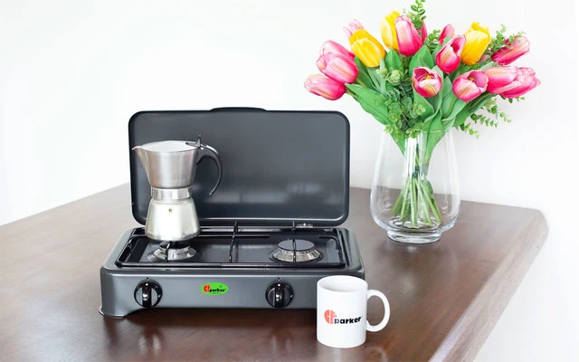 Estufa De Gas CF Parker De 2 Fuegos Sin Fusible De Encendido Antracita 6 Estufa De Gas CF Parker De 2 Fuegos Sin Fusible De Encendido Antracita - Imagen 4