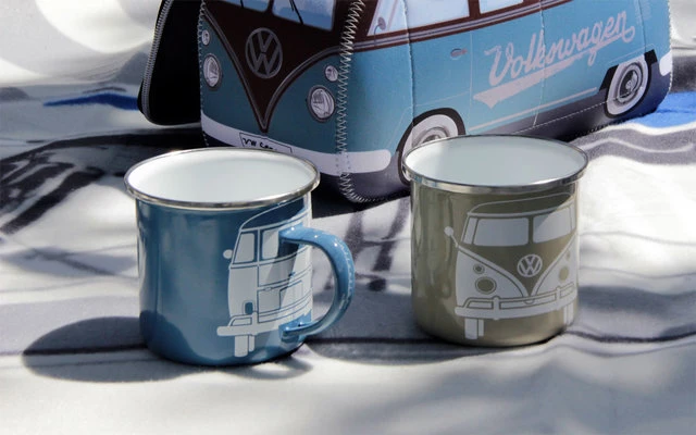 Colección VW T1 Bus Juego De Tazas De Esmalte 2 Piezas 350 Ml Verde / Rosa 4 Colección VW T1 Bus Juego De Tazas De Esmalte 2 Piezas 350 Ml Verde / Rosa - Imagen 2