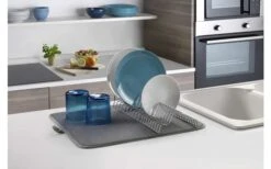 Escurridor Metaltex Dry-Tex 2 En 1 Con Tapete De Microfibra Plata -Barbacoa Suministros Tienda 497453 3367490