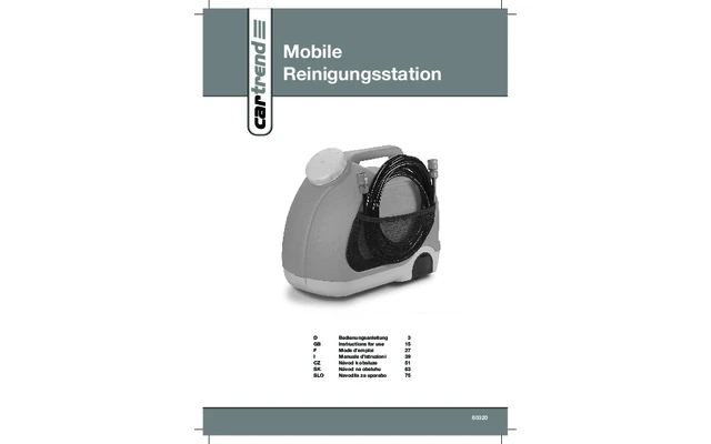 Estación Móvil De Limpieza Cartrend Agua Fría 12 V / 9 Bar 3 Estación Móvil De Limpieza Cartrend Agua Fría 12 V / 9 Bar