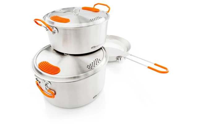 GSI Base Inoxidable Camper Set De Cocina Medio 6 Piezas 2 Ollas 2 / 3 Litros Sartén 22,8 Cm 4 GSI Base Inoxidable Camper Set De Cocina Medio 6 Piezas 2 Ollas 2 / 3 Litros Sartén 22,8 Cm - Imagen 2