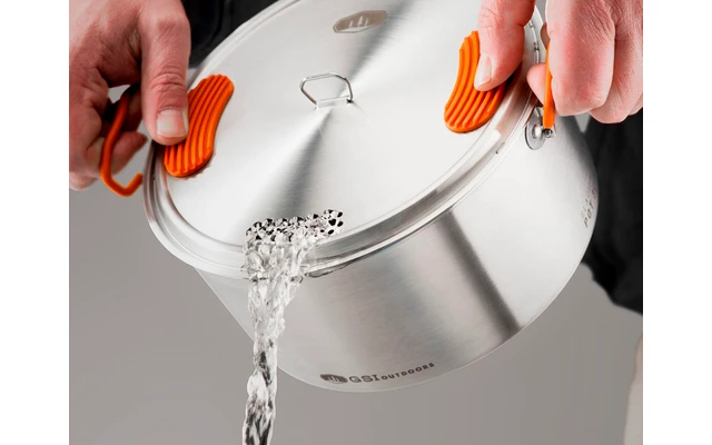 GSI Base Inoxidable Camper Set De Cocina Medio 6 Piezas 2 Ollas 2 / 3 Litros Sartén 22,8 Cm 5 GSI Base Inoxidable Camper Set De Cocina Medio 6 Piezas 2 Ollas 2 / 3 Litros Sartén 22,8 Cm - Imagen 3