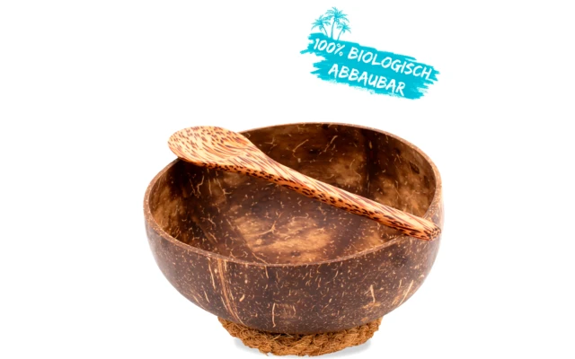 Juego De 2 Cáscaras De Coco Con Cuchara Y Soporte 3 Juego De 2 Cáscaras De Coco Con Cuchara Y Soporte