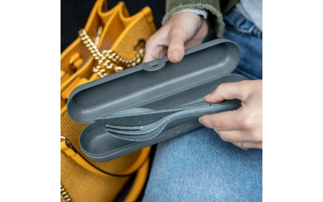 Estuche Para Cubiertos Koziol KLIKK ETUI Nature Leaf Green 4 Estuche Para Cubiertos Koziol KLIKK ETUI Nature Leaf Green - Imagen 2