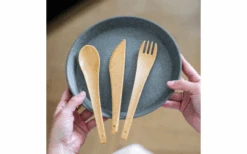 Juego De Cubiertos Koziol Rio 3 Piezas Nature Desert Sand -Barbacoa Suministros Tienda 730793 4917731